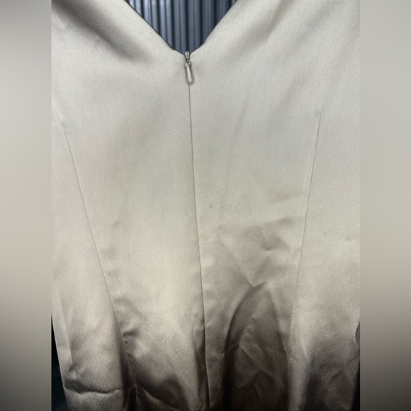 Women’s David Meister Gold Jeweled Acetate Nylon Sleeveless Midi Dress Size 8 - Picture 7 of 9